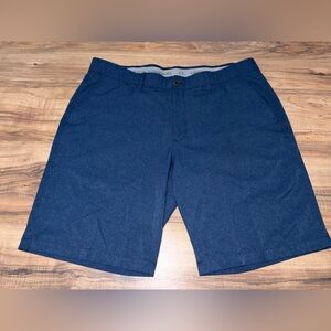 Under Armour navy heatgear performance vented match play golf shorts preppy 40